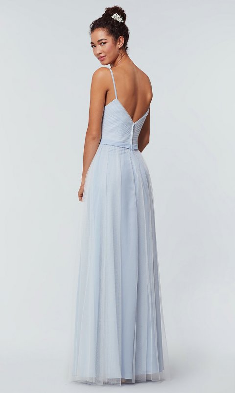 Chiffon and Tulle Long Bridesmaid Dress KL-200166