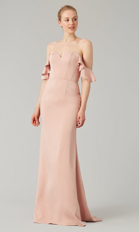 Long Off-the-Shoulder Bridesmaid Dress KL-200171-v