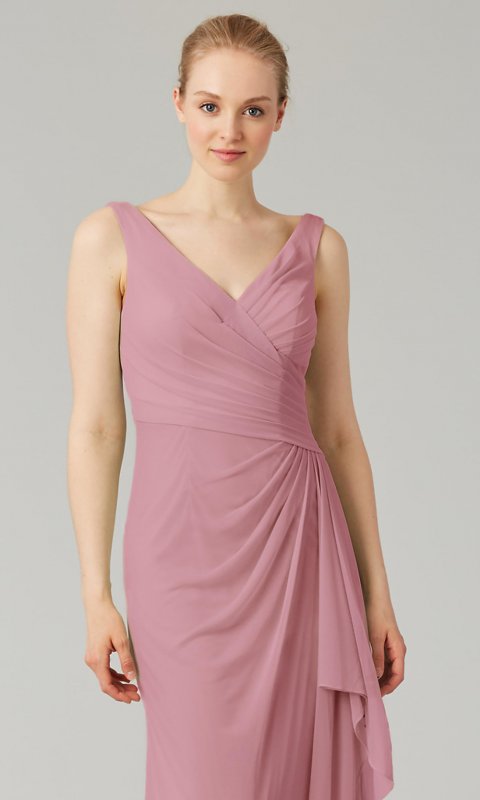 Faux Wrap Bridesmaids Dress: Limited KL-200183-v