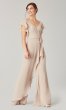 Long Bridesmaid Jumpsuit with Short Sleeves KL-200196