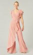 Long Bridesmaid Jumpsuit with Short Sleeves KL-200196