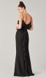 Long Ruffled V-Neck Bridesmaid Dress by KL-200205