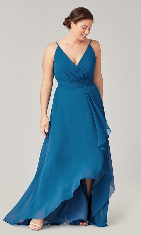 Chiffon High-Low Long Bridesmaid Dress KL-200207