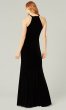 High-Neck Long Velvet Bridesmaid Dress by KL-200209