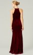 High-Neck Long Velvet Bridesmaid Dress by KL-200209