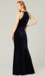 Sapphire Blue Long Velvet Bridesmaid Dress KL-200209s