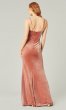 Velvet Quartz Pink Long Bridesmaid Dress by KL-200211q