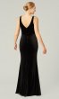 Black Onyx Long Velvet Bridesmaid Dress KL-200212o