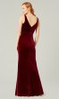 Ruby Red Long Velvet Bridesmaid Dress KL-200212r