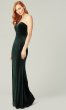 Emerald Strapless Long Velvet Bridesmaid KL-200214e