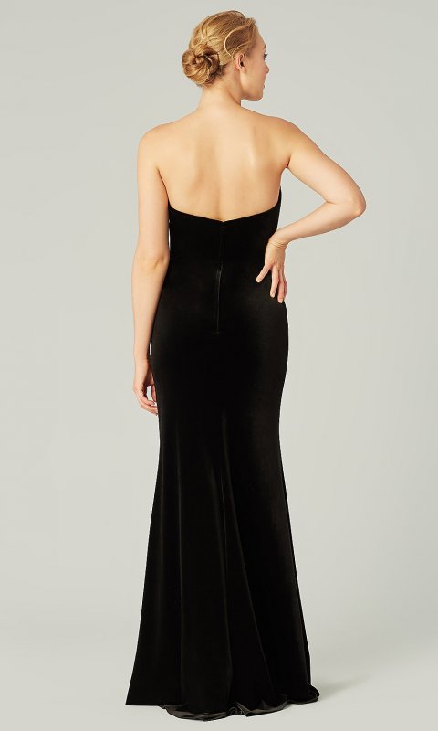 Strapless Long Onyx Bridesmaid Dress KL-200214o