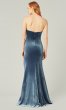 Strapless Long Velvet Bridesmaid Dress by KL-200214t