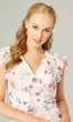 Short-Sleeve Floral-Print Bridesmaid Dress KL-200220