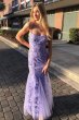 Sleeveless Purple Long Homecoming Dress with Appliques E202283800