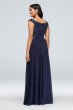 Off-the-Shoulder Metallic Lace and Chiffon Gown 3471RJ4C