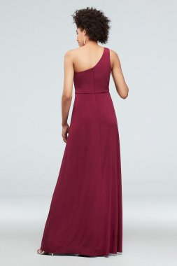 Jersey Flutter Sleeve Dress with Ruched Waistline DS270053