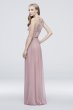High-Neck Sequin and Mesh Gown with Keyhole DS270021