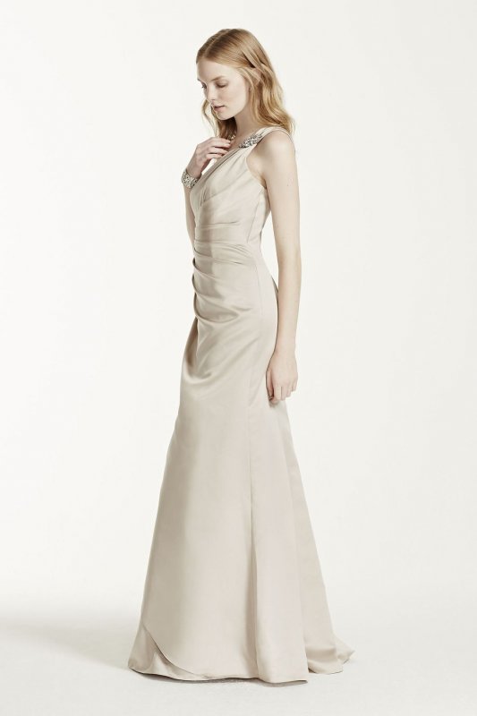 One Shoulder Bridesmaid Dress with Details F15940