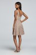 Short Sleeveless Illusion Lace Bridesmaid Dress F18031
