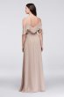 Cold-Shoulder Crinkle Chiffon Bridesmaid Dress F19508