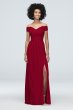 Off-the-Shoulder Lace and Mesh Bridesmaid Dress F19950