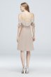 Cold-Shoulder Chiffon Short Bridesmaid Dress F19963