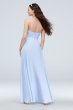 Y-Neck Embroidered Georgette Bridesmaid Dress F19986