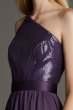 Sequin and Chiffon One-Shoulder Bridesmaid Dress VW360460S