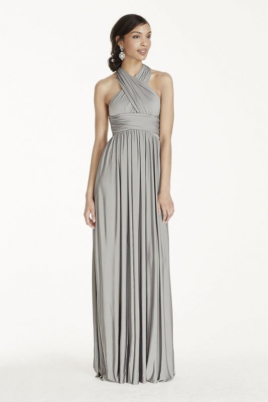 Long Jersey Style-Your-Way 2 Tie Bridesmaid Dress W10502