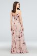 Chiffon Floral Print Dress with Spaghetti Straps W60092