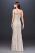 Mixed Lace Sheath Gown with Spaghetti Straps 184159DB