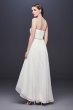 Shimmering High-Low Dress with Beaded Waist 184634DB