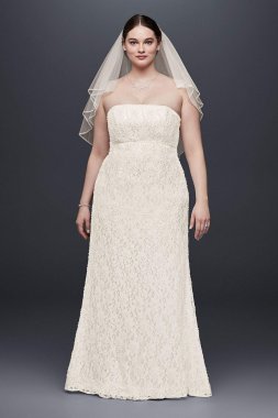 Beaded Lace Wedding Dress with Empire Waist 4XL9S8551