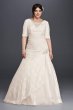 Lace Plus Size Wedding Dress with Elbow Sleeves Collection 4XL9SLYP3344