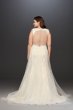 A-Line Tulle Plus Size Wedding Dress with V-Neck 4XL9SWG722