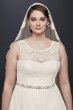 A-line Plus Size Wedding Dress with Tulle Skirt Collection 4XL9WG3711