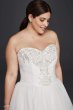 Plus Size Wedding Dress with Tulle Cascade Collection 4XL9WG3804