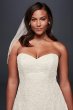 Plus Size Beaded Lace Applique Wedding Dress Jewel 4XL9WG3837