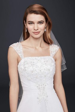 Extra Length Wedding Dress with Removable Sleeves Collection 4XLNTV9010