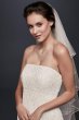 Extra Length Beaded Lace Gown with Empire Waist 4XLS8551
