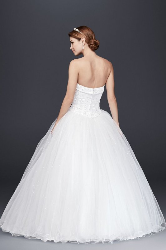 Extra Length Strapless Wedding Dress with Beading Collection 4XLT8017