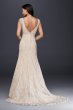 Lace Trumpet Wedding Dress with Deep V Neckline Collection 4XLT9612