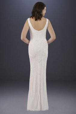 Floral Jacquard A-Line Plus Size Wedding Dress 9WG3891