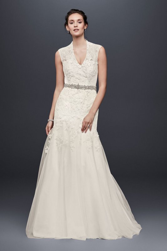 Petite Cap Sleeve Wedding Dress 7MS251005