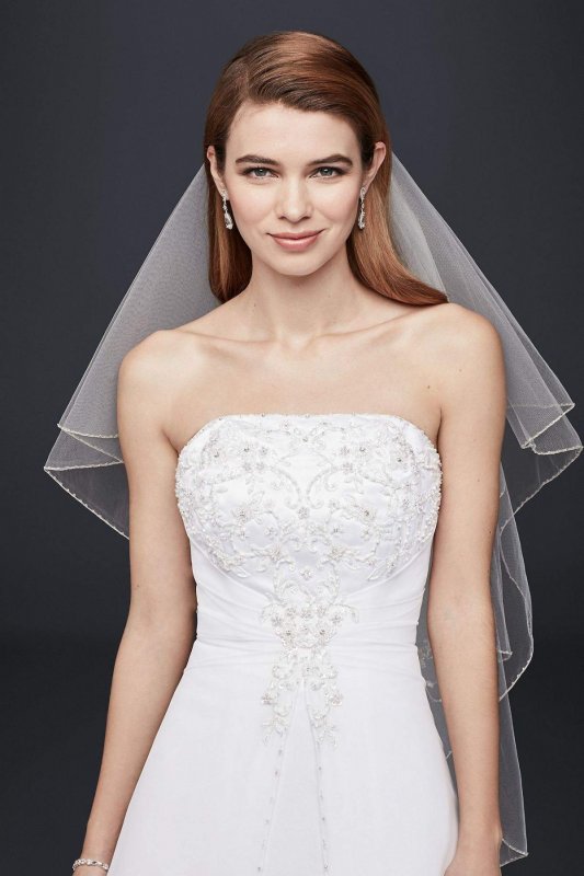 Petite Split Front Wedding Dress with Cap Sleeves Collection 7NTV9010