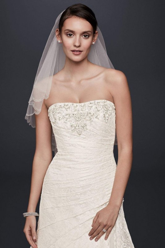 Petite Side Split Wedding Dress with All Over Lace Collection 7NTYP3344