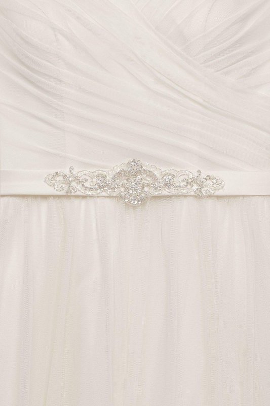 Petite Tulle A-line Wedding Dress and Beaded Sash Collection 7WG3787