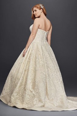 A-Line Plus Size Wedding Dress with Cap Sleeves Collection 9NTV9010