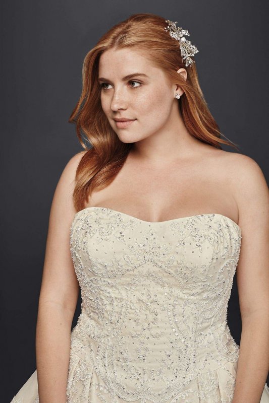 Plus Size Lace Tulle Wedding Dress 8CWG635