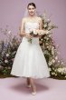 Tea Length Plus Size Wedding Dress 8CWG743